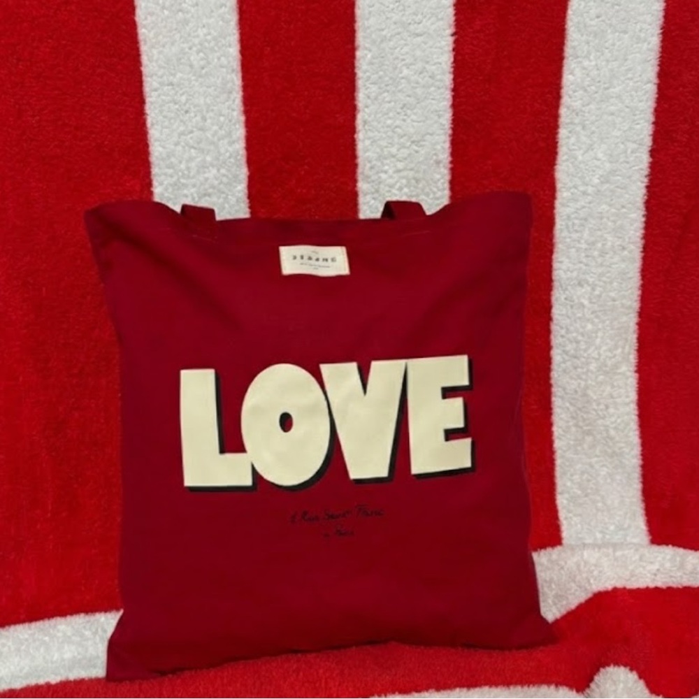 ❤️Limited edition Sézane Red Love Fabric Tote Bag